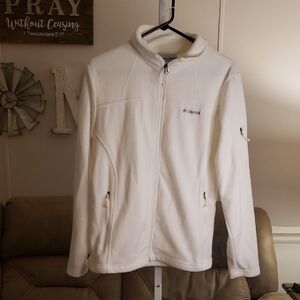 Columbia Women's White Fleece Jacket L